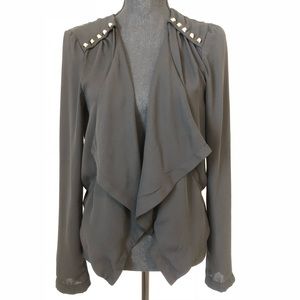 Black Blazer with Gold Studs, M